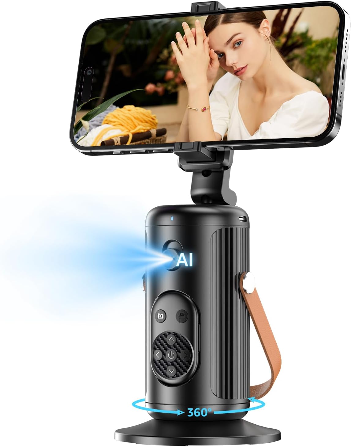 Auto Face Tracking Tripod 360° Rotation with Stand