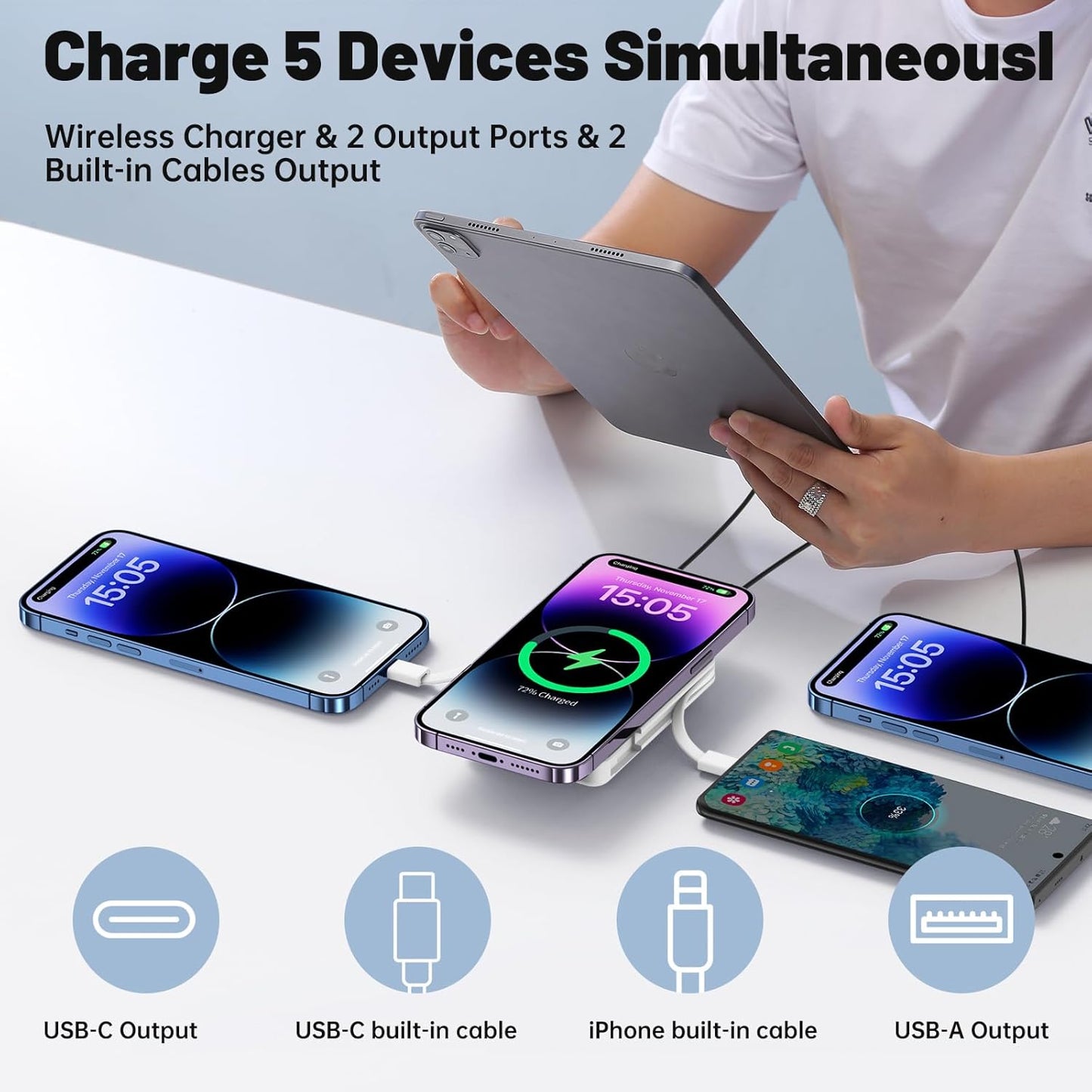 10,000 mAh Mag-safe Portable Charger