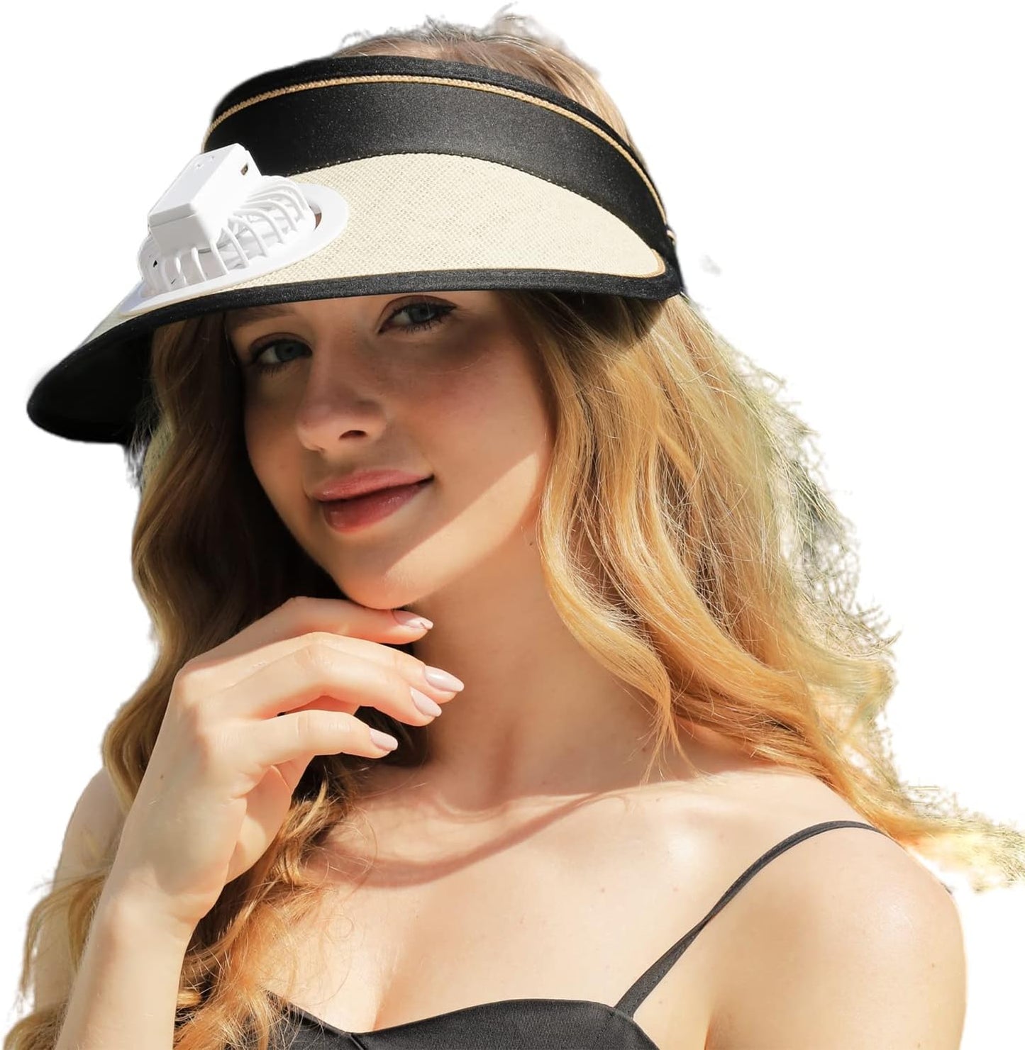 Outdoor Fan Cooling Peaked Cap